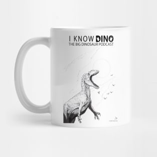 Allosaurus Roar (Black & White) Mug